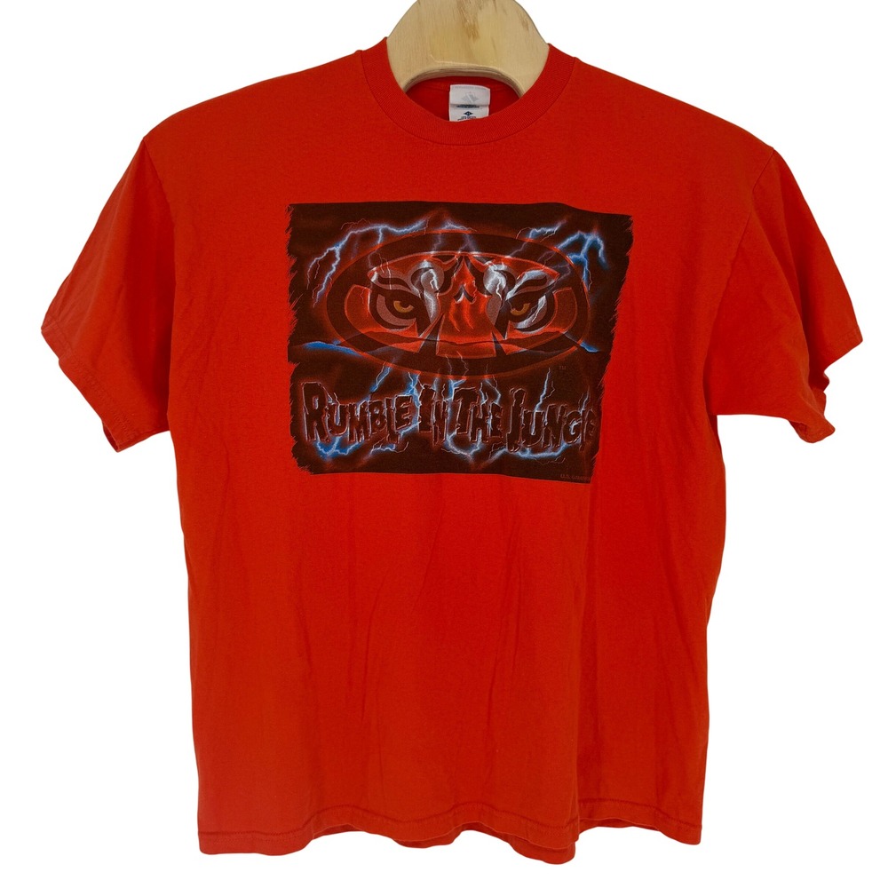 Jerzees Auburn Rumble In The Jungle Jordan-Hare Orange Graphic T-Shirt Mens XL